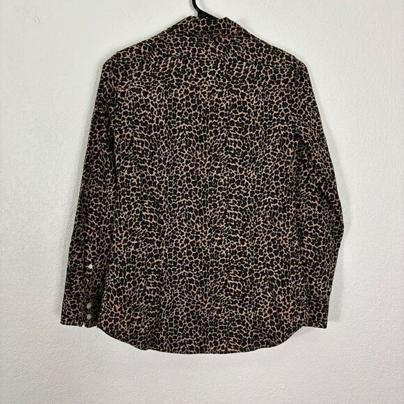 J. Crew Leopard Print Collared Button Down Dress Shirt - Picture 2 of 6